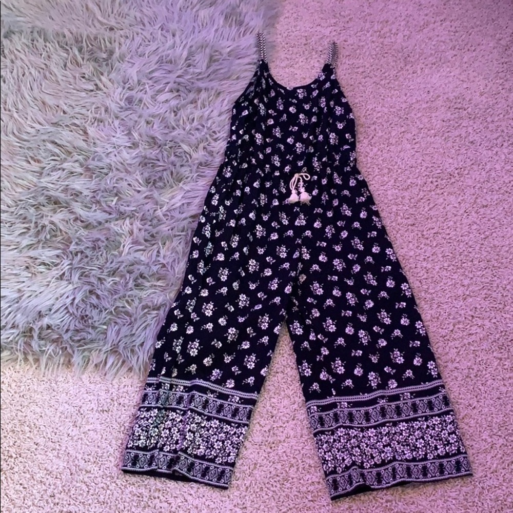 Romper girls large black and white